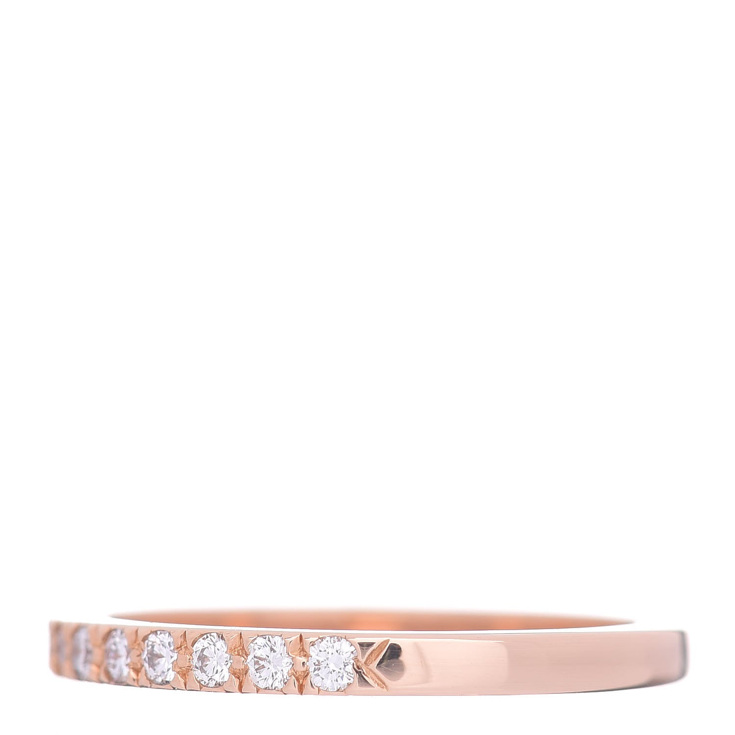 Tiffany 18K Rose Gold Diamond Novo Half Circle Band Ring 49 4.75 3 of 5