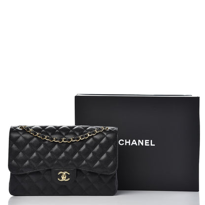 Chanel Caviar Quilted Jumbo Double Flap Black 8 of 8