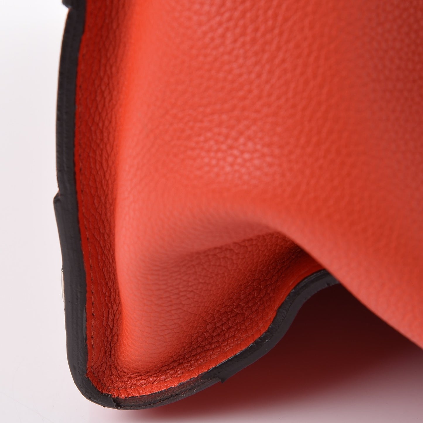 Drummed Calfskin Mini Luggage Vermillion
