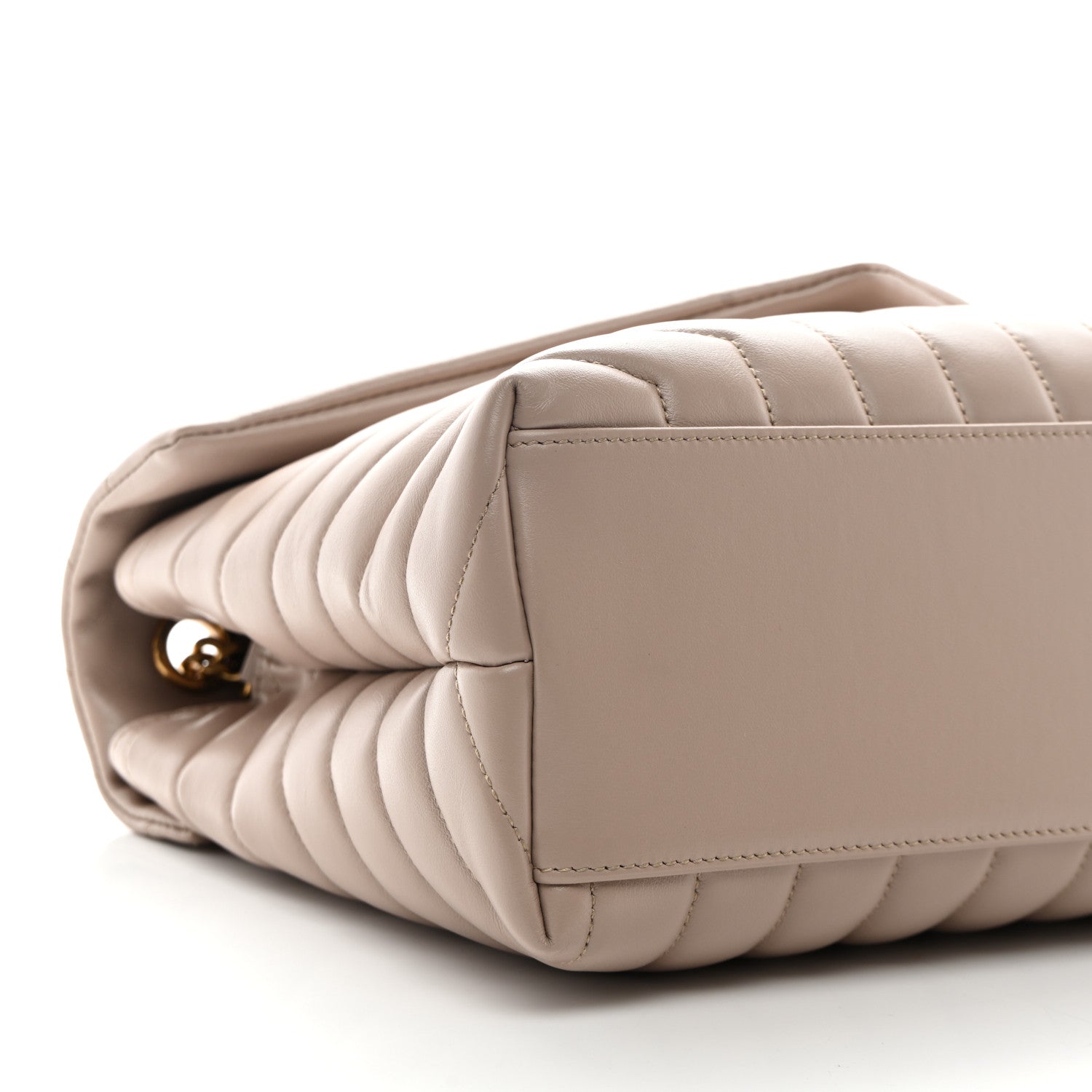 Saint Laurent Calfskin Y Quilted Monogram Medium Loulou Chain Satchel Light Natural 10 of 11