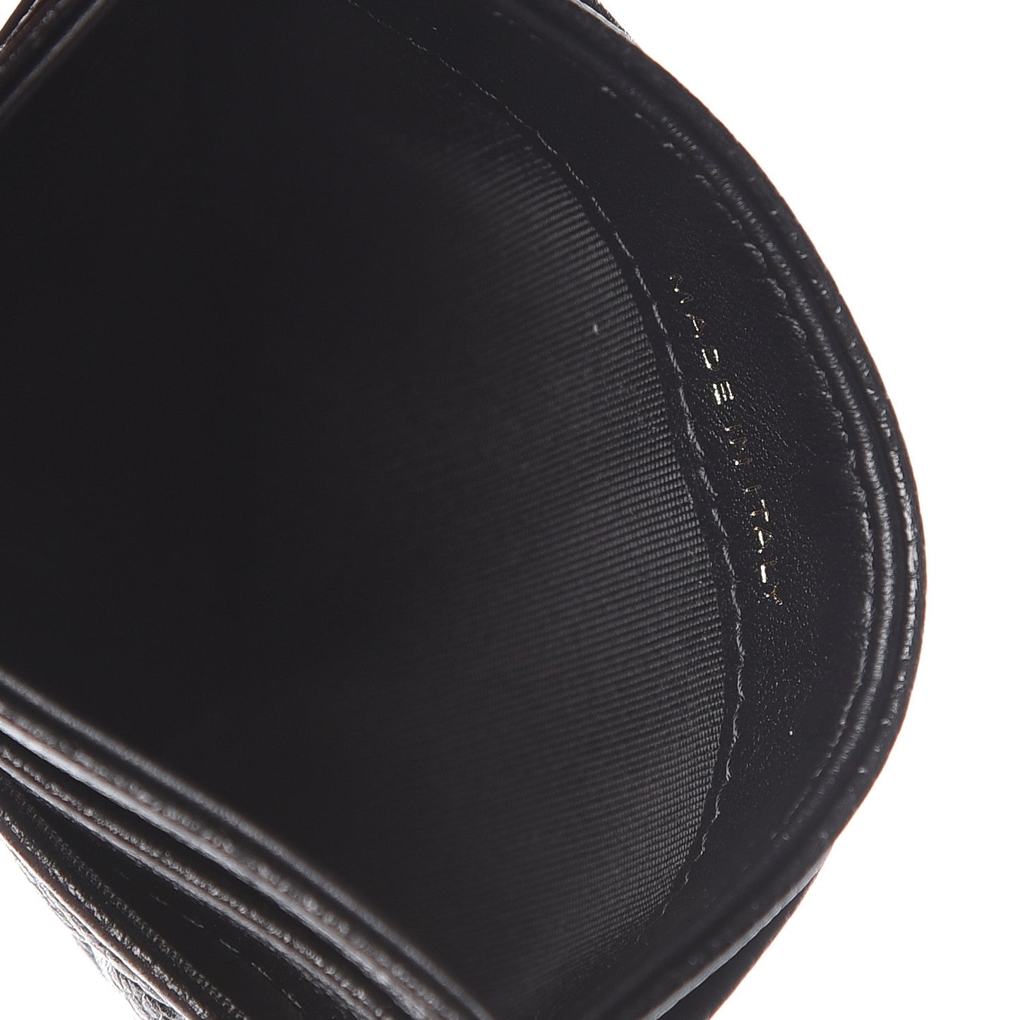 Caviar Camellia Embossed Card Holder Black