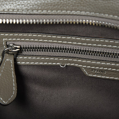 Celine Drummed Calfskin Mini Luggage Souris 7 of 10