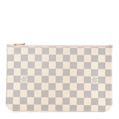 Louis Vuitton Damier Azur Neverfull MM GM Pochette Rose Ballerine 1 of 9