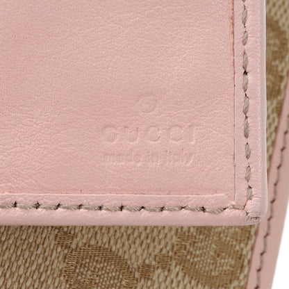 Gucci Monogram Calfskin Ladies Web Continental Wallet Pink 6 of 7