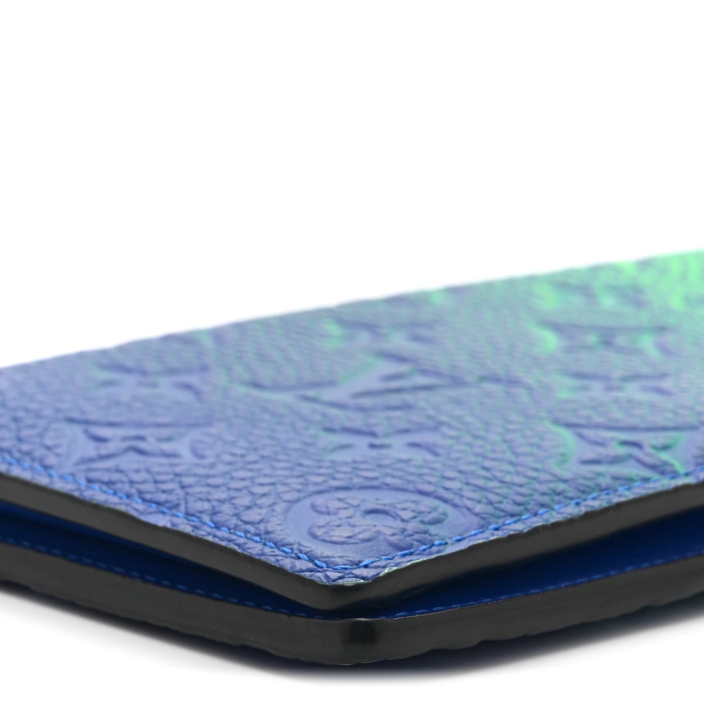 Taurillon Illusion Brazza Wallet Bleu Vert