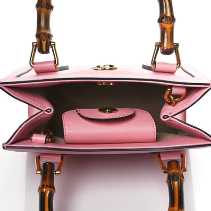 Gucci Wonka Grain Calfskin Mini Diana Tote Bag Wild Rose Fuxia Fluo 5 of 11