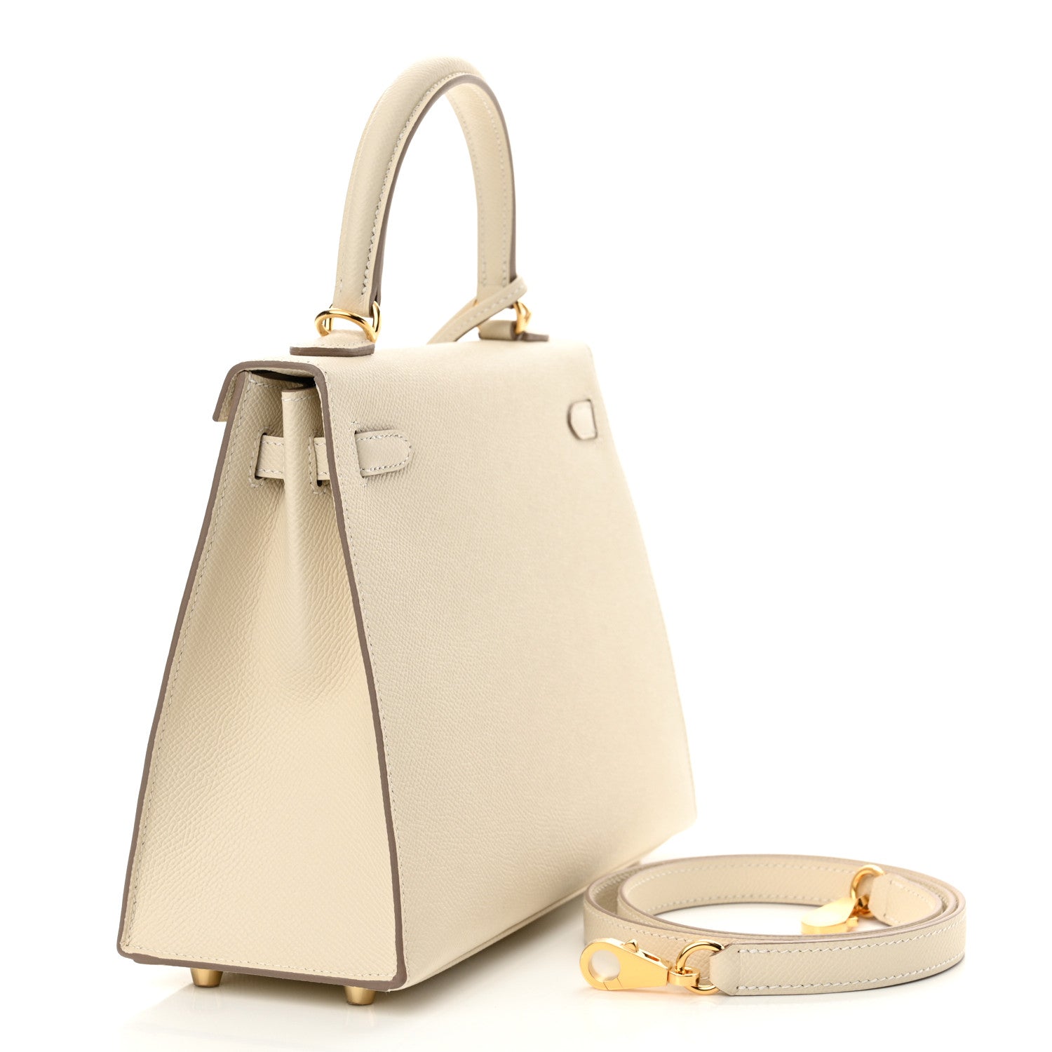 Hermes Epsom Kelly Sellier 25 Craie 3 of 11
