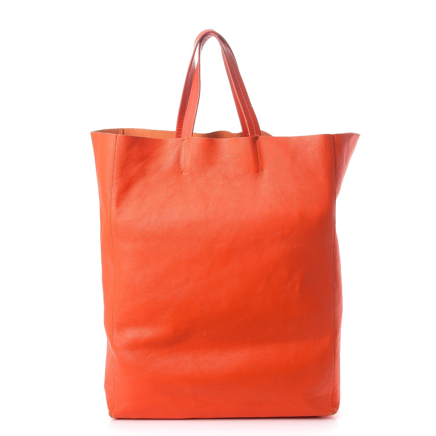 Celine Smooth Lambskin Vertical Cabas Bag Orange 1 of 11