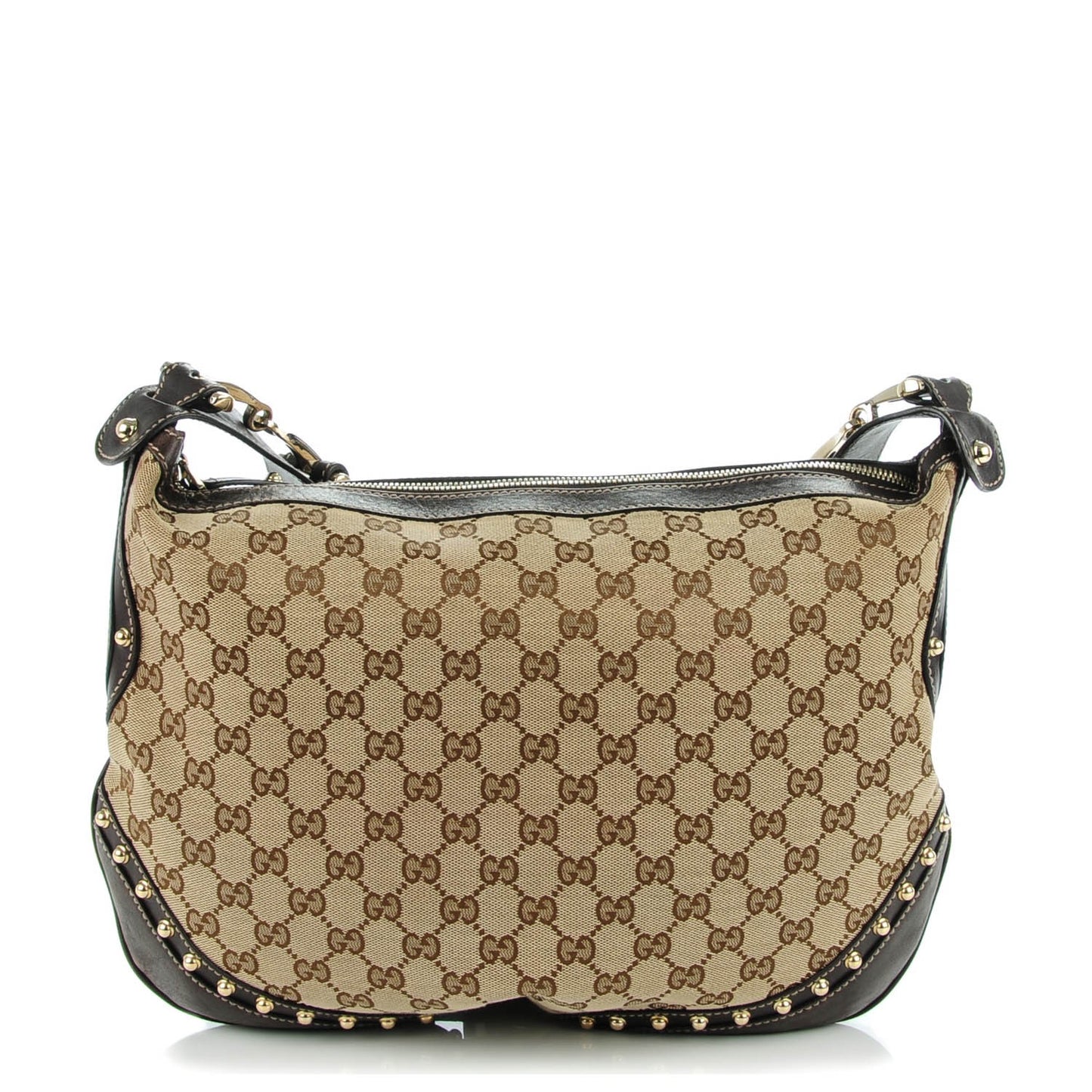 Monogram Pelham Studded Shoulder Bag Brown