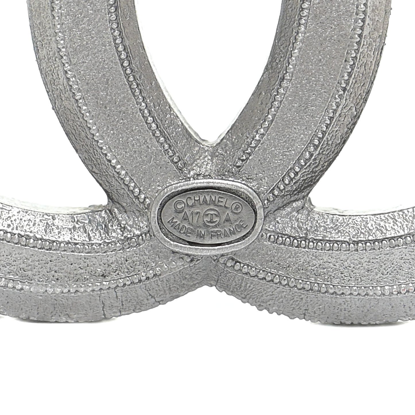 Ruthenium Pearl CC Brooch Dark Grey