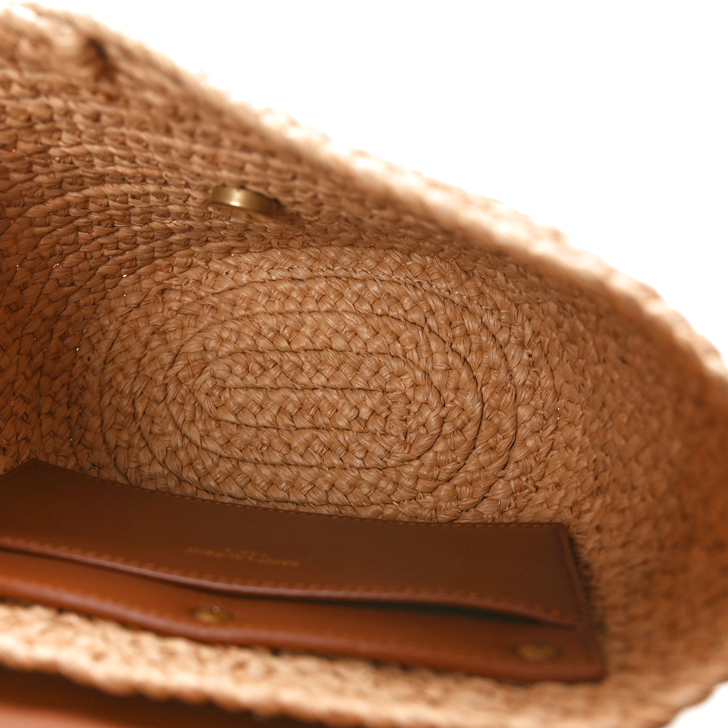 Saint Laurent Raffia Calfskin Mini Manon Natural Brick 5 of 9