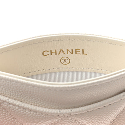 Chanel Caviar Quilted Card Holder White 6 of 8