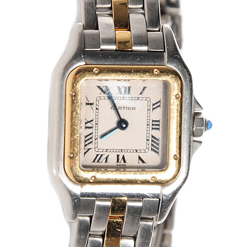 Cartier Stainless Steel 18K Yellow Gold 22mm Panthere Quartz Watch 1 of 7