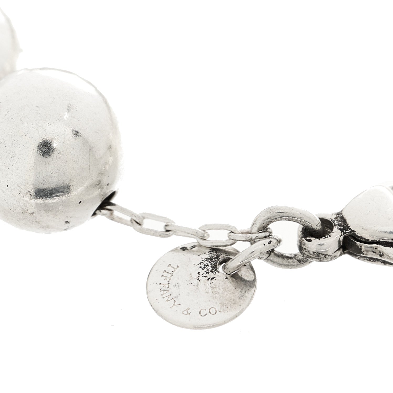 Tiffany Sterling Silver 10mm HardWear Ball Bracelet 3 of 4