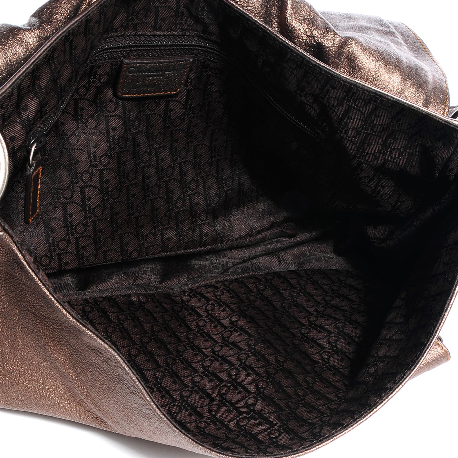 Christian Dior Washed Leather Medium Gaucho Metallic 5 of 7