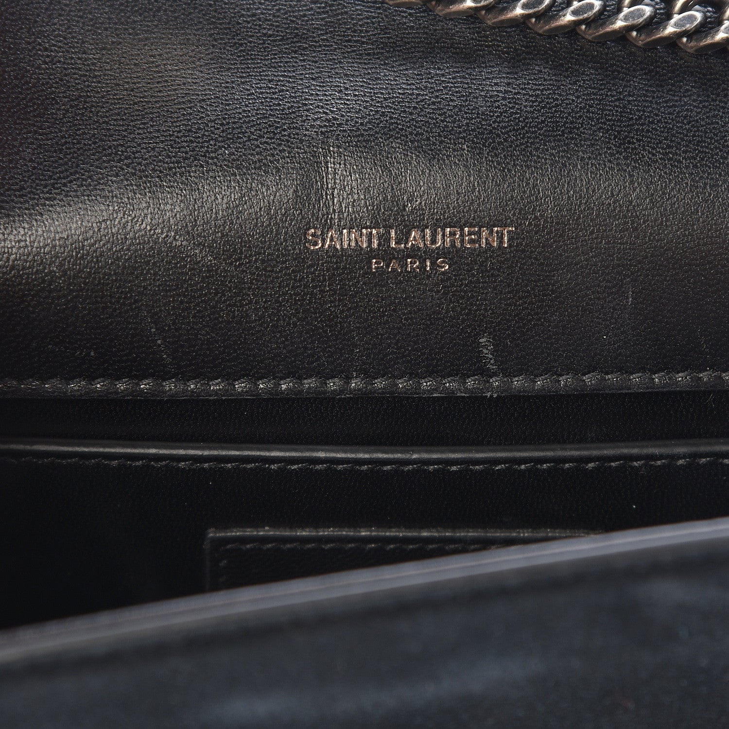 Saint Laurent Suede Small Monogram Stone Studded Kate Satchel Black Turquoise Coral 6 of 23