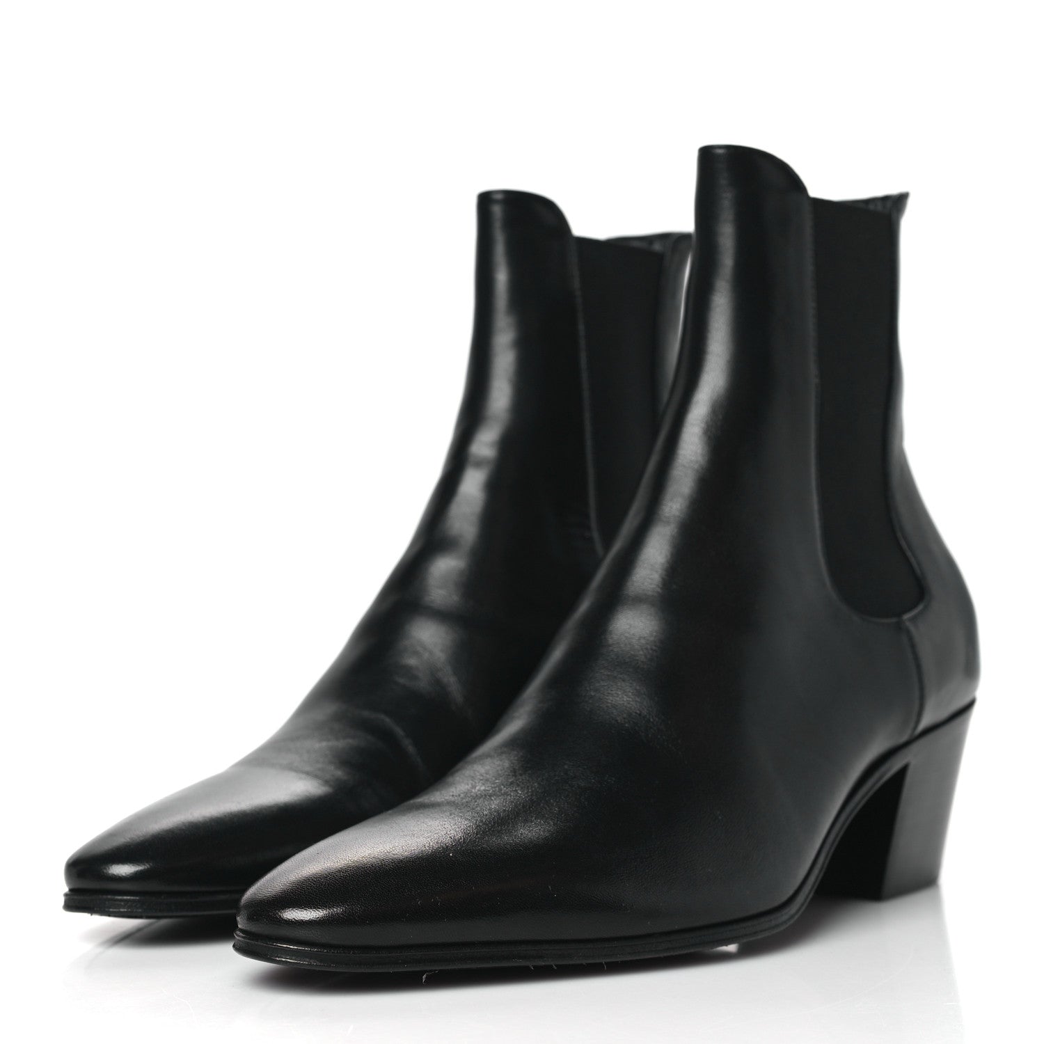 Saint Laurent Incrociato Muriel Vassili 60 Ankle Zip Boots 38 Black 3 of 8