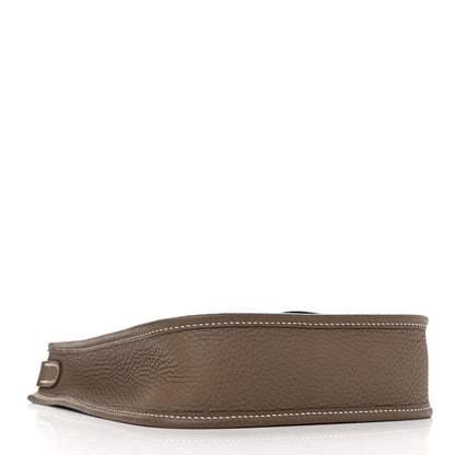 Hermes Taurillon Clemence Amazone Evelyne TPM Etoupe Bleu Indigo 4 of 12