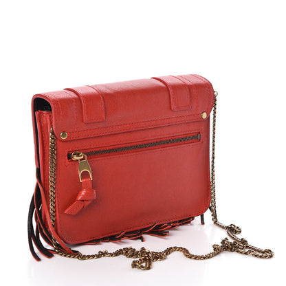 Proenza Schouler Lambskin PS1 Fringe Chain Wallet Red 3 of 8
