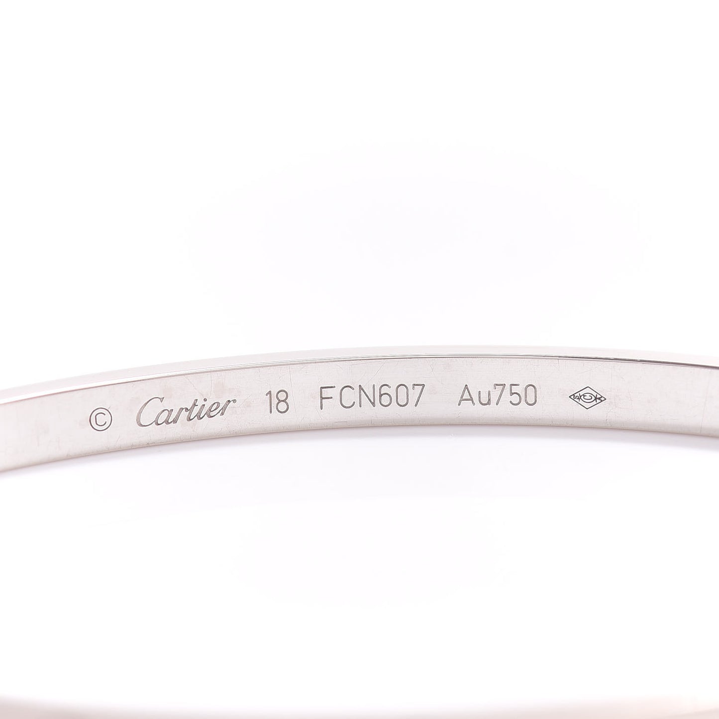 18K White Gold Small LOVE Bracelet 18