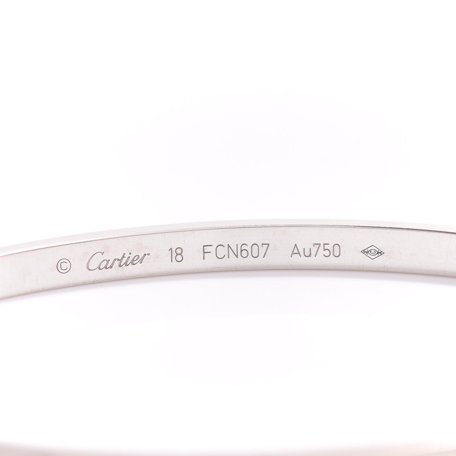 Cartier 18K White Gold Small LOVE Bracelet 18 4 of 4