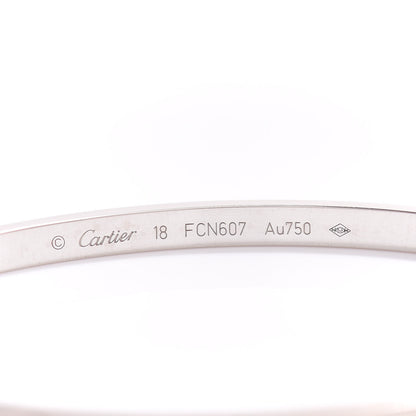 Cartier 18K White Gold Small LOVE Bracelet 18 4 of 4