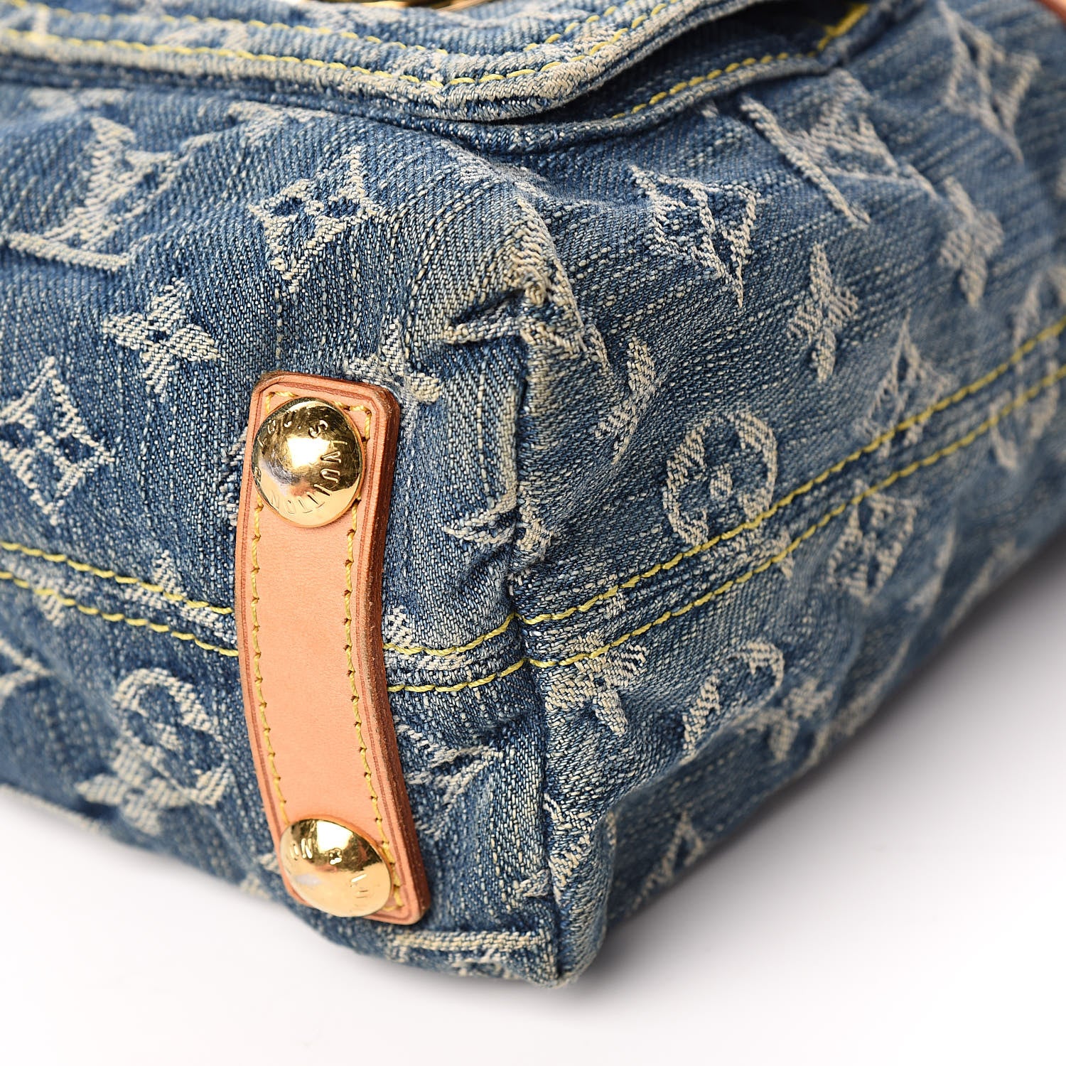 Louis Vuitton Monogram Denim Baggy PM Blue 10 of 11