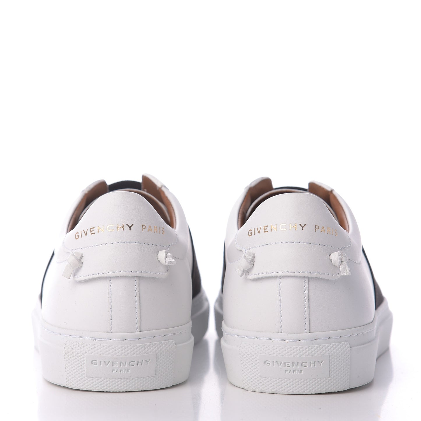 Calfskin Band Logo Womens Urban Street Sneakers 38 White Black