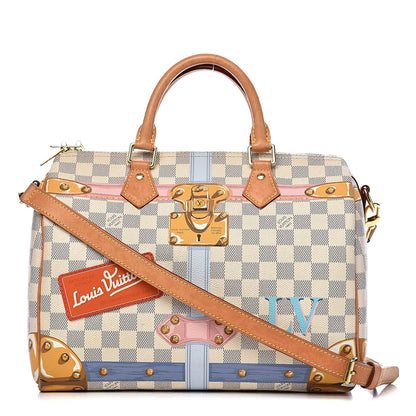 Louis Vuitton Damier Azur Summer Trunks Speedy Bandouliere 30 1 of 11