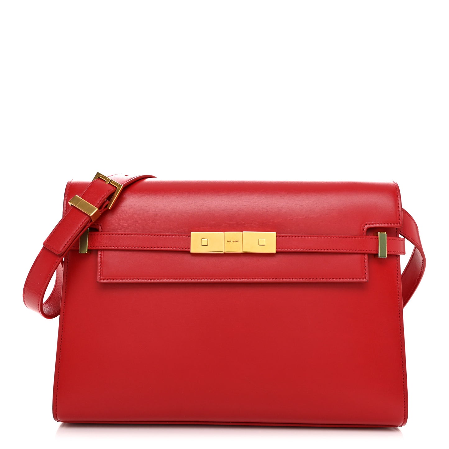 Smooth Calfskin Manhattan Shoulder Bag Rouge Eros