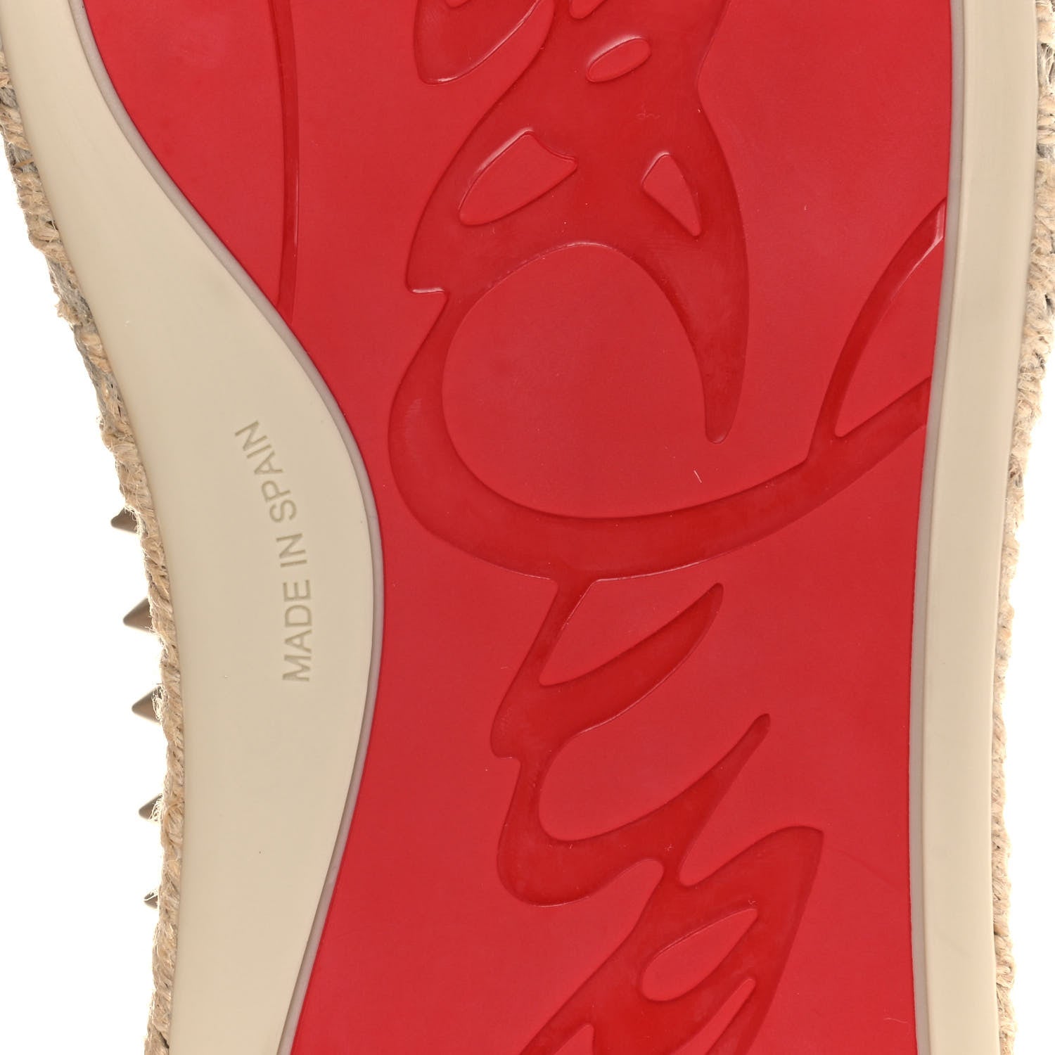 Christian Louboutin Canvas Espaboat Spikes Flat Espadrilles 39 Beige 7 of 10