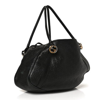 Gucci Guccissima Medium GG Twins Shoulder Bag Black 2 of 12