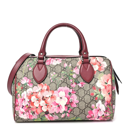Gucci GG Supreme Monogram Blooms Small Boston Beige Multicolor Dry Rose 1 of 10