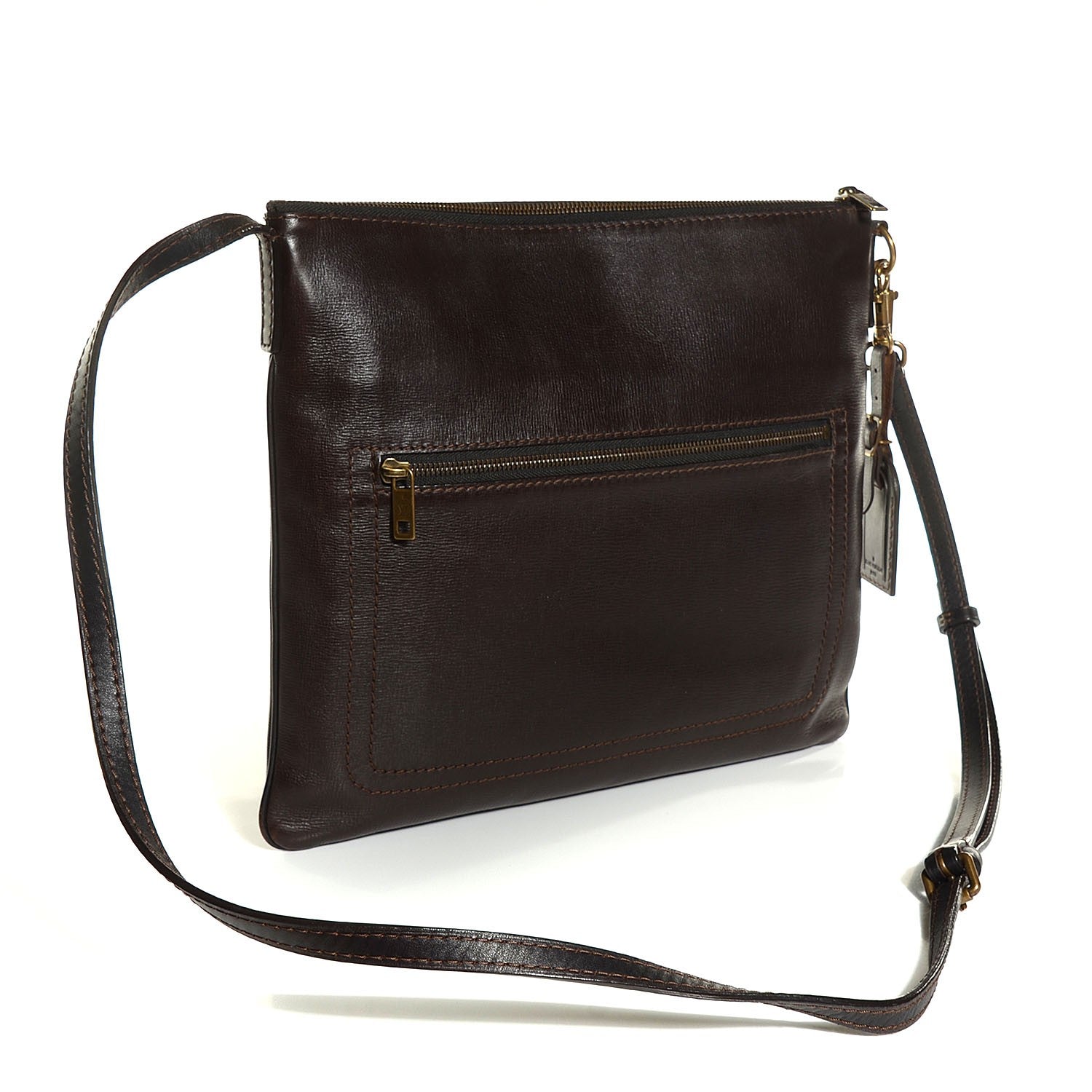 Louis Vuitton Utah Leather Sac Plat Messenger Coffee 3 of 7