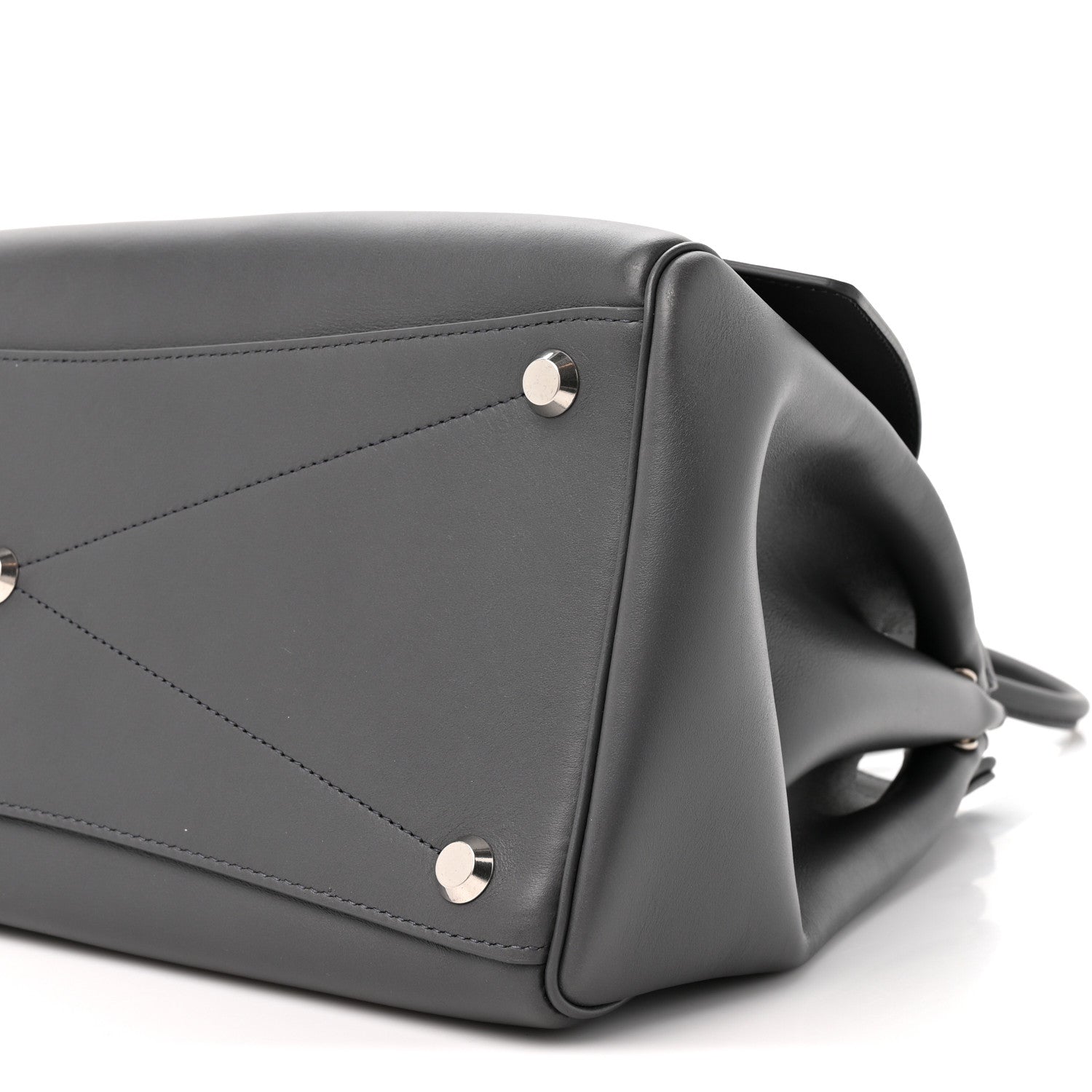 Balenciaga Smooth Calfskin Medium Bel Air Carry All Bag Grey 7 of 10