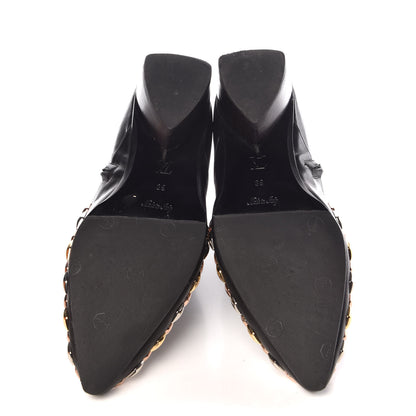 Louis Vuitton Calfskin Studded Gold Rush Flat Ankle Boots 39 Black 7 of 14