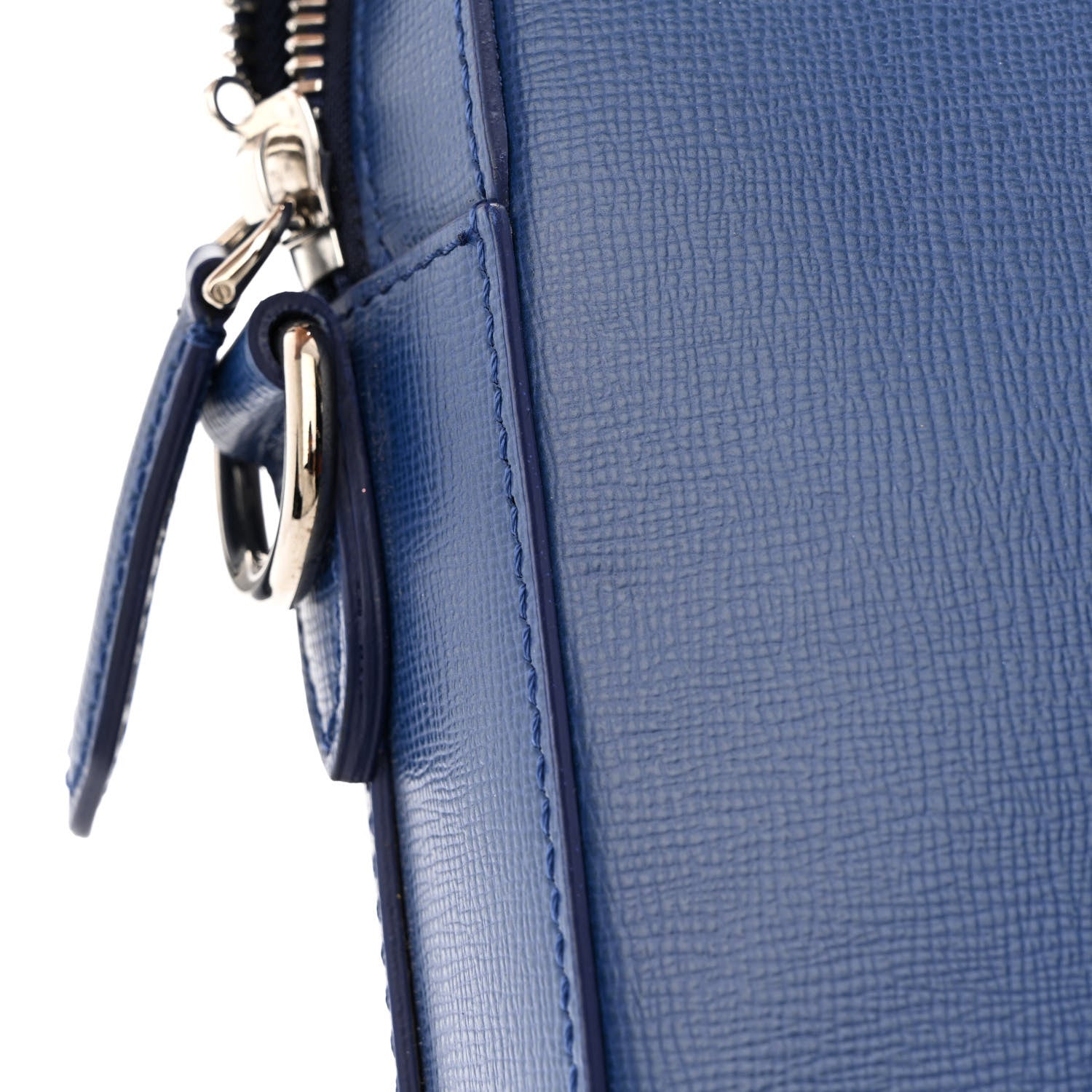 Burberry Textured Calfskin Barrow Briefcase Deep Blue 15 of 16