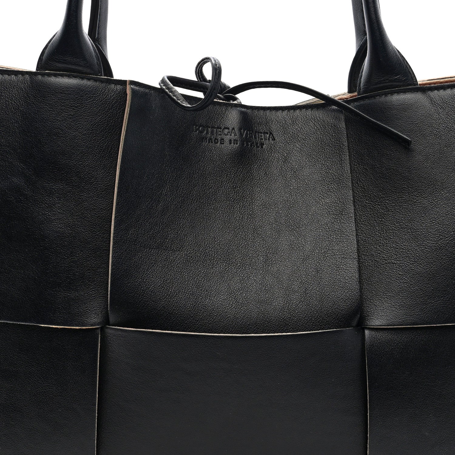 Bottega Veneta Nappa Maxi Intrecciato Medium Arco Tote Black Tan 7 of 10