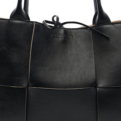 Bottega Veneta Nappa Maxi Intrecciato Medium Arco Tote Black Tan 7 of 10