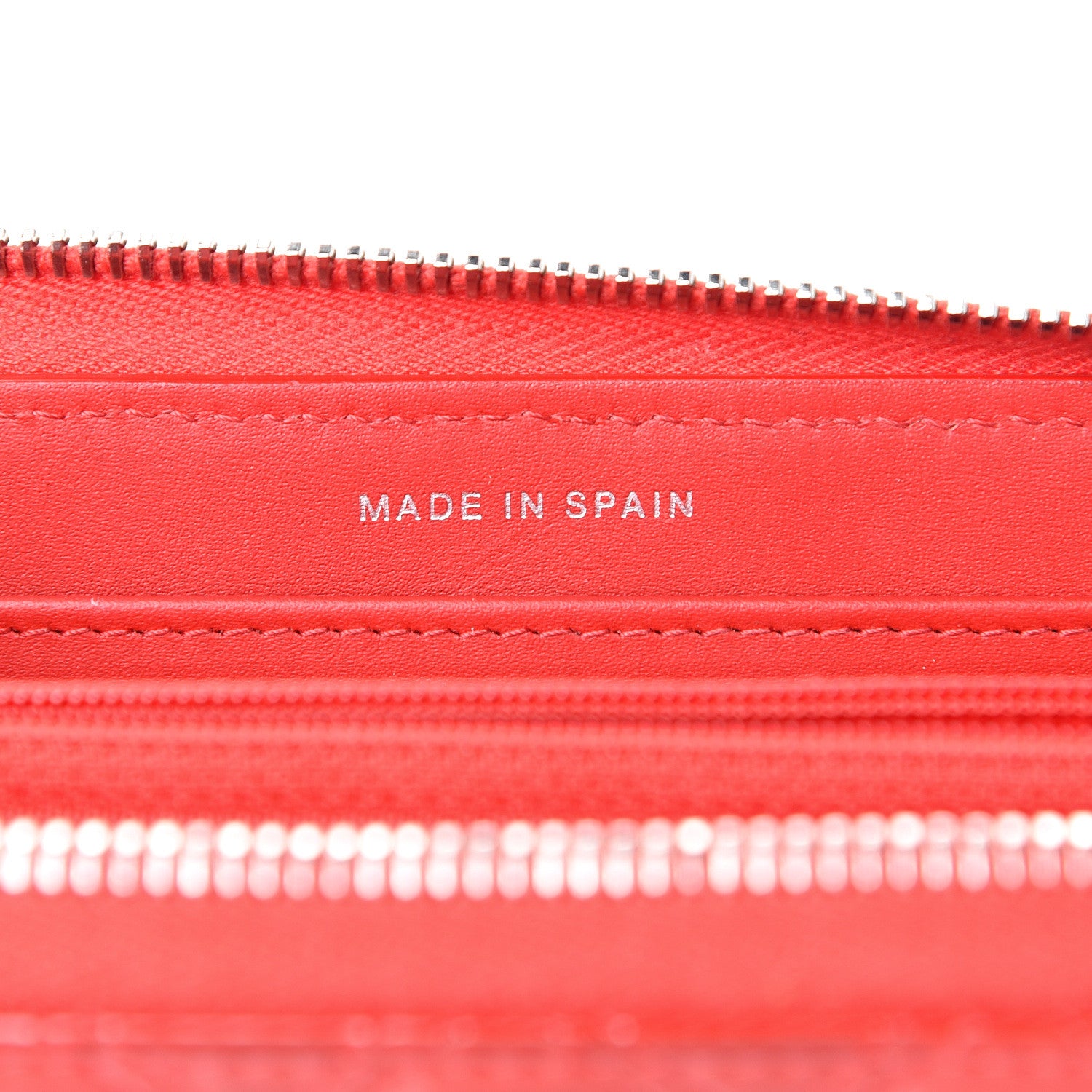 Chanel Patent Quilted Double Stitched Zip Around Wallet Red 6 of 11