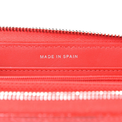 Chanel Patent Quilted Double Stitched Zip Around Wallet Red 6 of 11