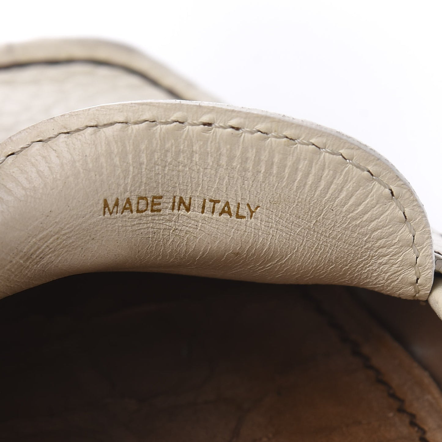 Grained Calfskin Oxford Loafers 38.5 White