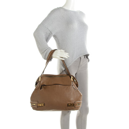 Chloe Calfskin Cary Zipped Shoulder Bag Taupe 2 of 8
