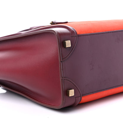 Celine Bullhide Calfskin Micro Bi-Color Luggage Vermillion 7 of 10