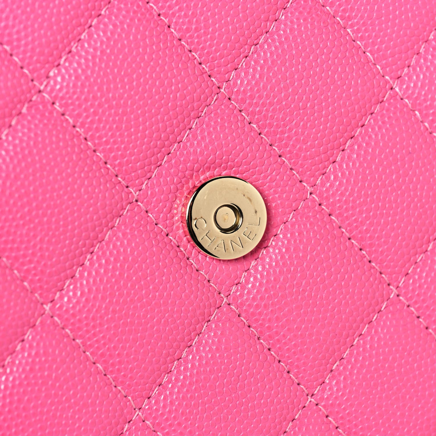 Chanel Caviar Quilted Square Wallet On Chain WOC Pink 11 of 11