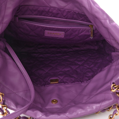 Chanel Shiny Calfskin Quilted Small Chanel 22 Purple 6 of 11
