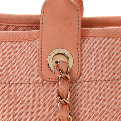 Chanel Mixed Fibers Calfskin Medium Deauville Tote Light Orange 8 of 10