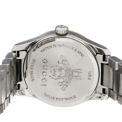 Gucci Stainless Steel Mother of Pearl 27mm G-Timeless Two Tone Cat Quartz Watch 4 of 5