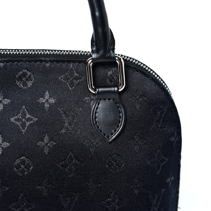 Louis Vuitton Satin Monogram Little Alma Black 10 of 11