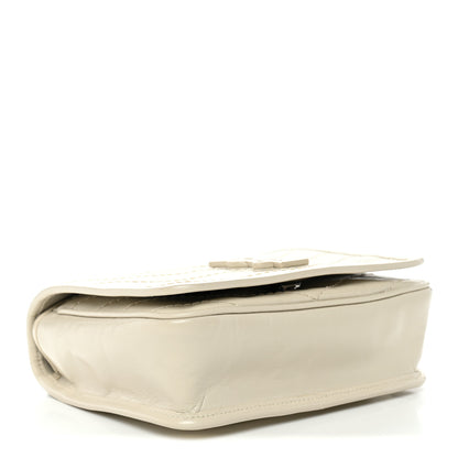 Saint Laurent Crinkled Calfskin Matelasse Monogram Niki Chain Wallet Crema Soft 4 of 10